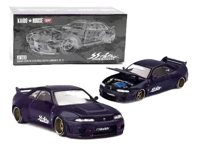 Mini Gt Kaido House Nissan Skyline Gt-r (r33) R V2/163 Roxo Violeta-escuro