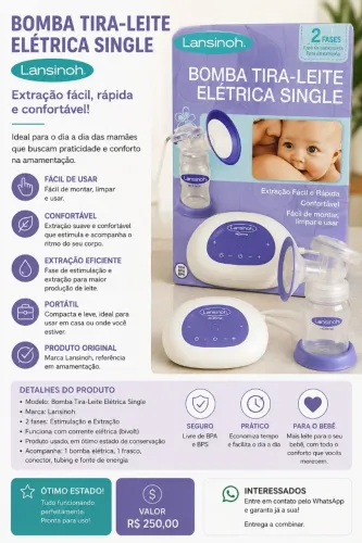 Lansinoh tira leite elétrica single