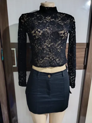 Cropped e saia