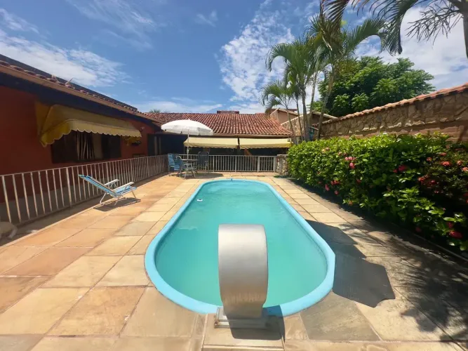 CASA COM PISCINA EM CONDOMÍNIO FECHADO  MARICÁ   508m² de terreno | Área gourmet | R$ 550 