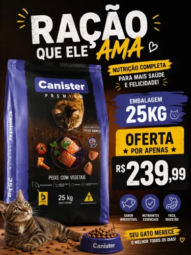 Canister ração de gato