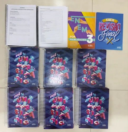 kit livros SAS pré vestibular