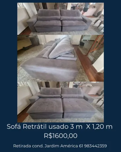 Sofá Retrátil grande