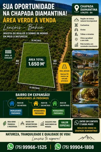 ? OPORTUNIDADE ÚNICA NA CHAPADA DIAMANTINA - LENÇÓIS/BA ?