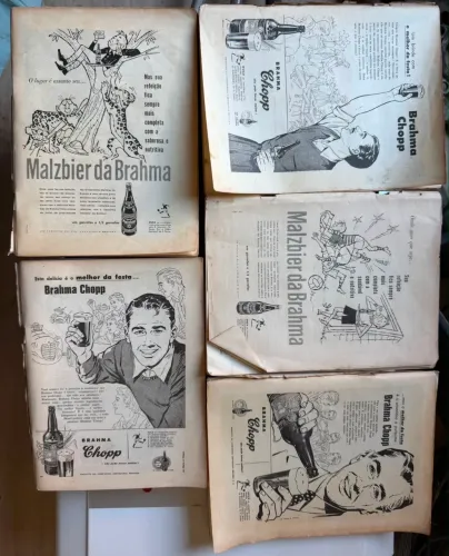5 Propagandas Antigas Brahma - Malzbier e Chopp - Colecionador