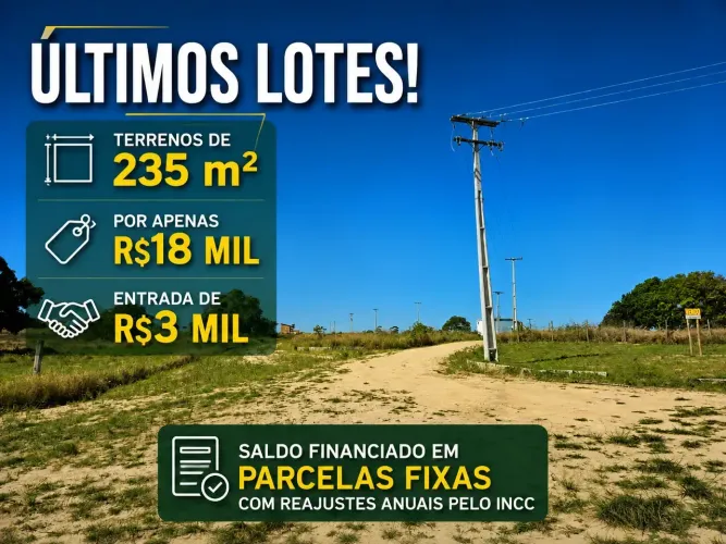 Loteamento em Araruama com terrenos baratos e ótima oportunidade de investimento!