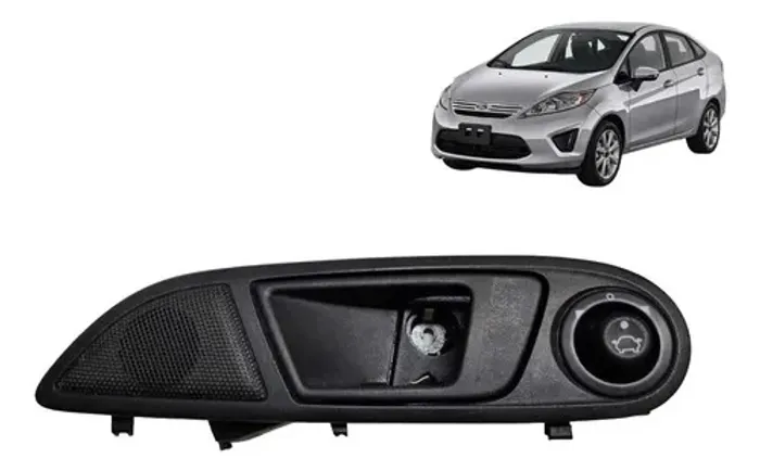 Maçaneta Interna New Fiesta Sedan Dianteira Esquerda 2011 Preto Dianteira