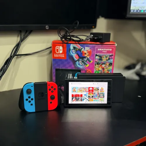 NINTENDO SWTICH V2 NOVO COMPLETO COM MUITOS JOGOS