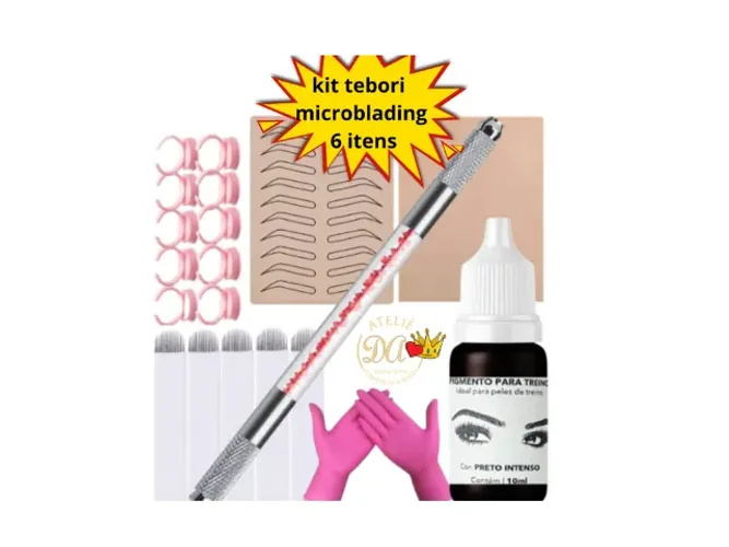Kit Microblading Tebori micropigmentação novo na embalagem