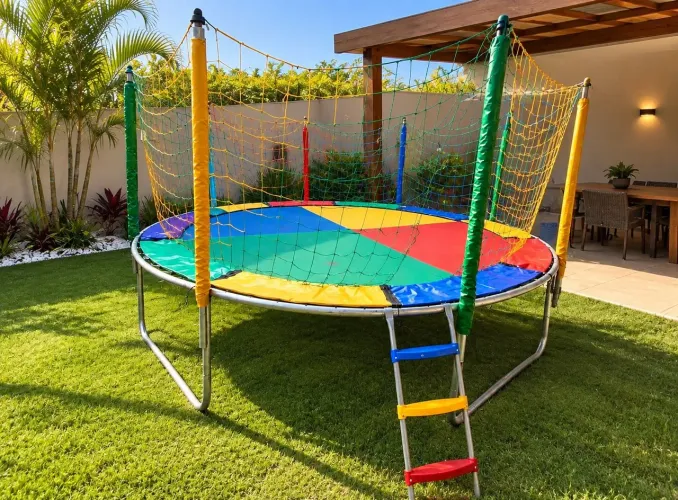 Vendo Cama Elástica Colorida Grande