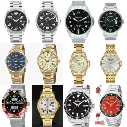 Relógio masculino, todo em aço inoxidável. Originais. Valor: 250,00 reais cada.