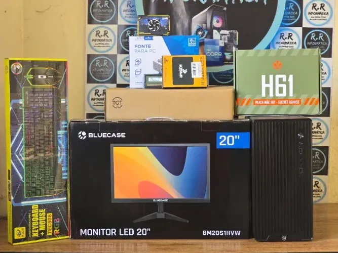 PC Intel Core i5, SSD, Kit Tec e Mouse, Monitor 20"