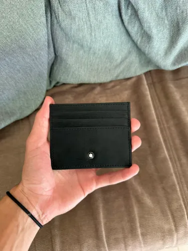 Porta-Cartão Montblanc Linha Premium Preto - Couro - Excelente Estado