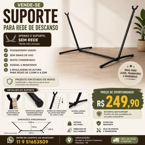 Suporte para rede de descanso