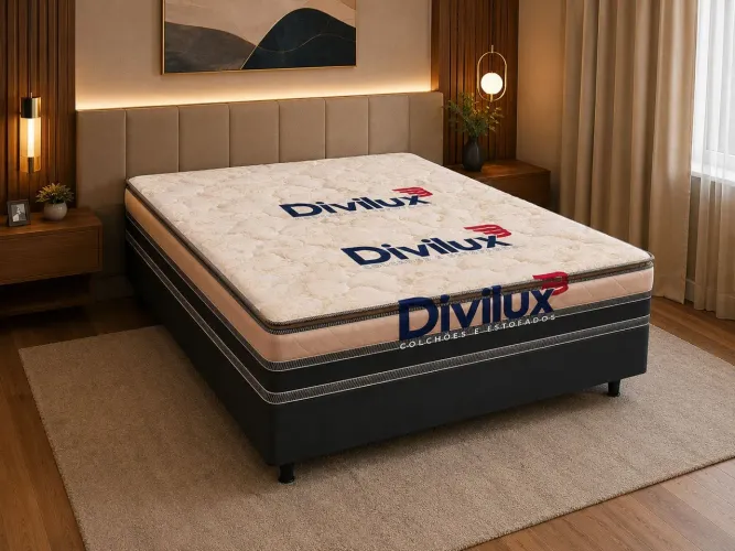 Camas Box CASAL- com pillow embutido
