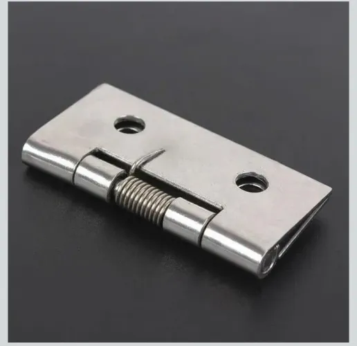 Kit 4 dobradiças com mola de aço inoxidável.