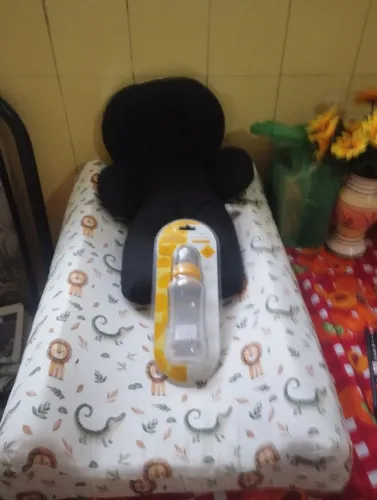 Kit trocador de fraldas mamadeira e almofada para bebe conforto
