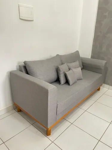 Sofá Beny Linho 3 Lugares