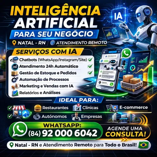 AUTOMAÇÃO DE NEGÓCIOS COM IA | Natal e todo o Brasil