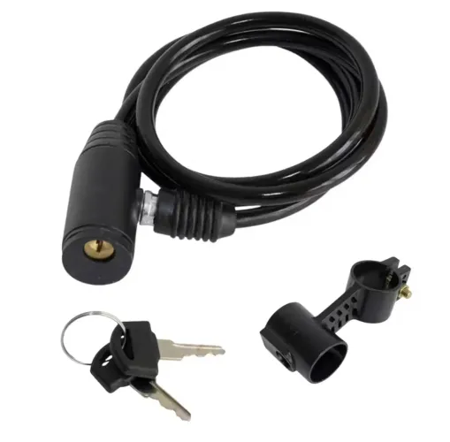 Cadeado para bicicleta bike 1 metro x 6mm com 2 chaves e suporte