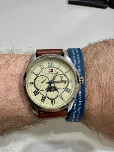 Relógio Tommy Hilfiger Decker Original Multifuncional Couro