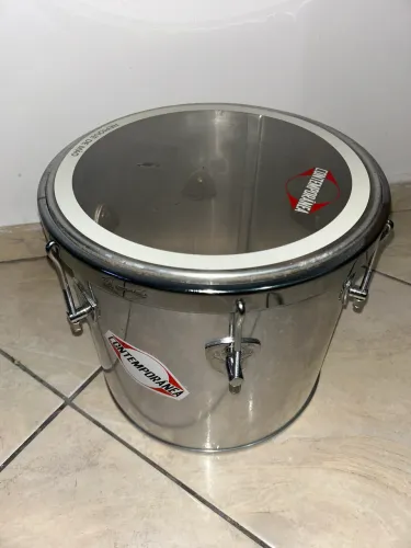 Repique de Mão Contemporânea  11x30 cm Alumínio 95c Acompanha Capa bag proteção 