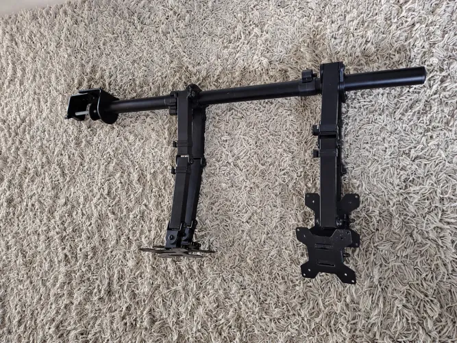 Suporte Articulado Duplo de Mesa para 2 Monitores - Pistão/Articulação