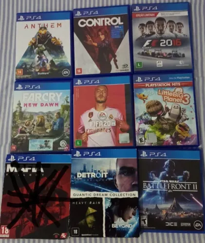 8 Jogos Originais Mídias Físicas de PS4. A Partir de 35R$