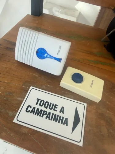 Campainha Sem Fio Wireless De Longo Alcance Wifi + plaquinha de brinde 