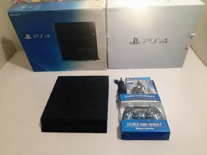 Playstation 4 Cuh-1215A Modelo FAT preto onyx melhor versão fat Com jogos é controle