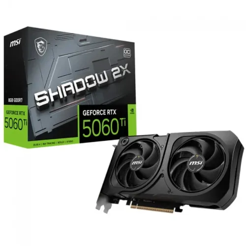 PLACA DE VIDEO MSI RTX 5060 TI 8GB SHADOW OC - LACRADA NF E GARANTIA 3 ANOS