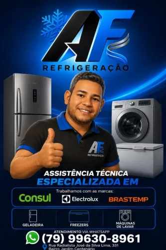 Manutenção em máquina de lavar e geladeira.