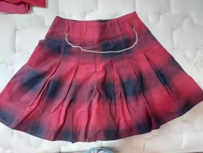 Saia xadrez vermelha