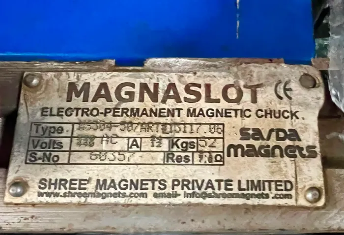 Mesa Magnética Eletropermanente Shree Magnets Magnaslot + Controlador 220V