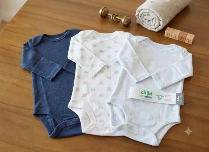 Kit Bodys Carters manga longa