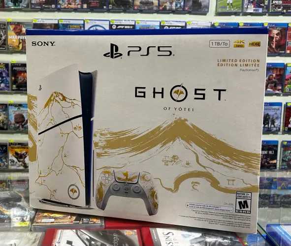 PlayStation 5 Slim 1TB SSD Edição Limitada Ghost of Yotei Novo lacrado 