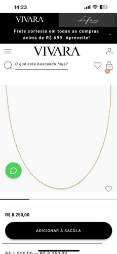 Corrente Veneziana Em Ouro Amarelo 18k, 65cm
