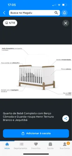 BERÇO BRANCO LINDO