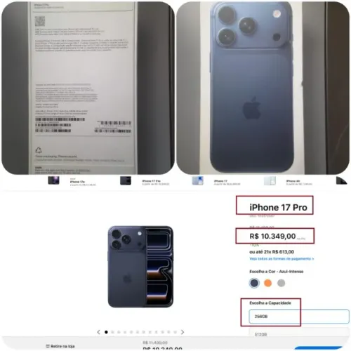 iPhone 17 Pro 256GB Novo Lacrado por R$ 7.000