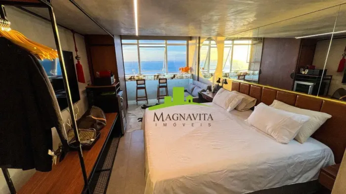 SOL VICTÓRIA MARINA. Studio à Venda 38m², Frente Mar, Porteira Fechada, Vista Panorâmica. 