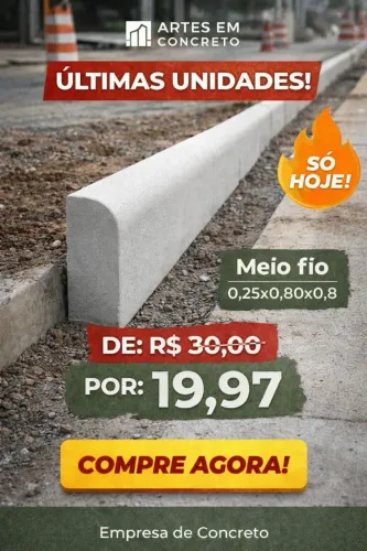 MEIO FIO EM CONCRETO MACIÇO