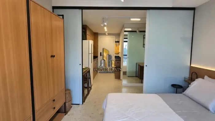 Flat mobiliado 24 m² 1 suíte 1 vaga para locação em Pinheiros próximo a Faria Lima e ao Me