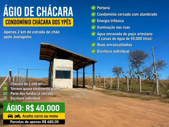 Vendo Agio de chácara