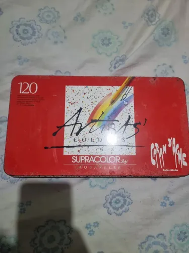 Estojo caran d ache 120 cores aquarelaveis supracolosoft