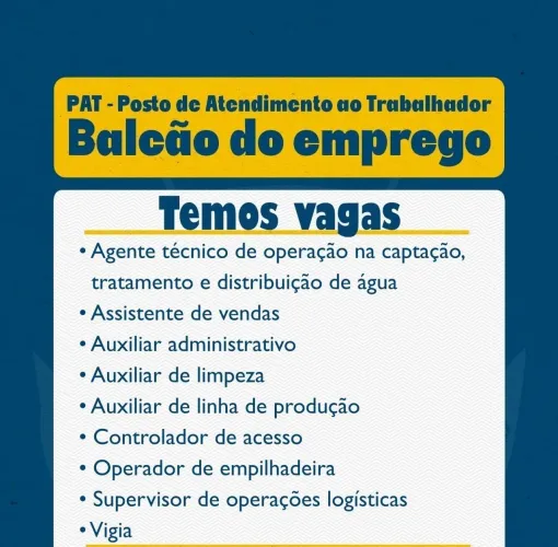 Vagas de emprego