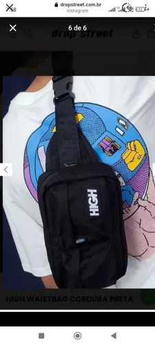 Bag high nunca usada<br>high waistbag cordura preta *