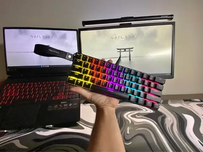 Teclado Mecânico Gamer Ajazz NK61 RGB (preto)