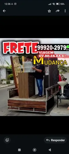 Frete mudança GV BH ES BA RJ...