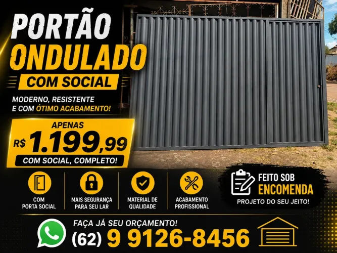 Portão Ondulado R$1.199,99