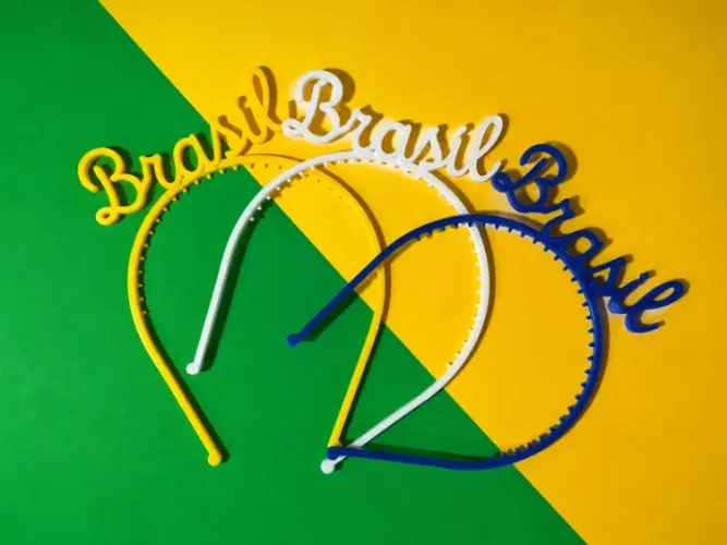 Tiara Brasil Em 3d - Pla - Excelente Qualidade